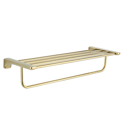 Decorbites™ Gold-Badmöbel-Set: Handtuchhalter, Regal, Papierhalter, Handtuchhalter, Toilettenbürstenhalter