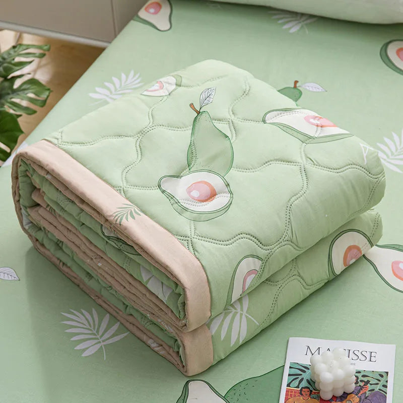 Decorbites™ Daisy-Print-Steppdecke für Frühling Sommer, Queensize, Maschinenwaschbar, Bequeme Decke