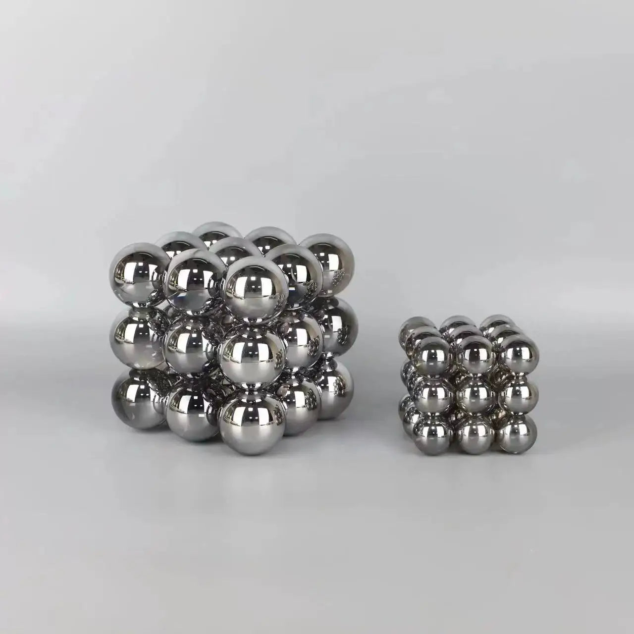 DecorBites™ Geometric Crystal Glass Ball Stack Blocks Home Decoration
