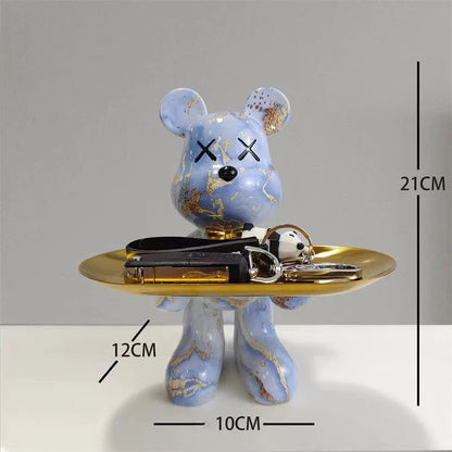 DecorBites™ Graffiti Bear Figurine Home Decor Sculpture Shelf Statue Table Gift