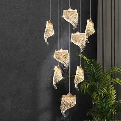 Decorbites™ Elegante Acryl-Kronleuchter für das Wohnzimmer und Esszimmer in einer Duplex-Wohnung