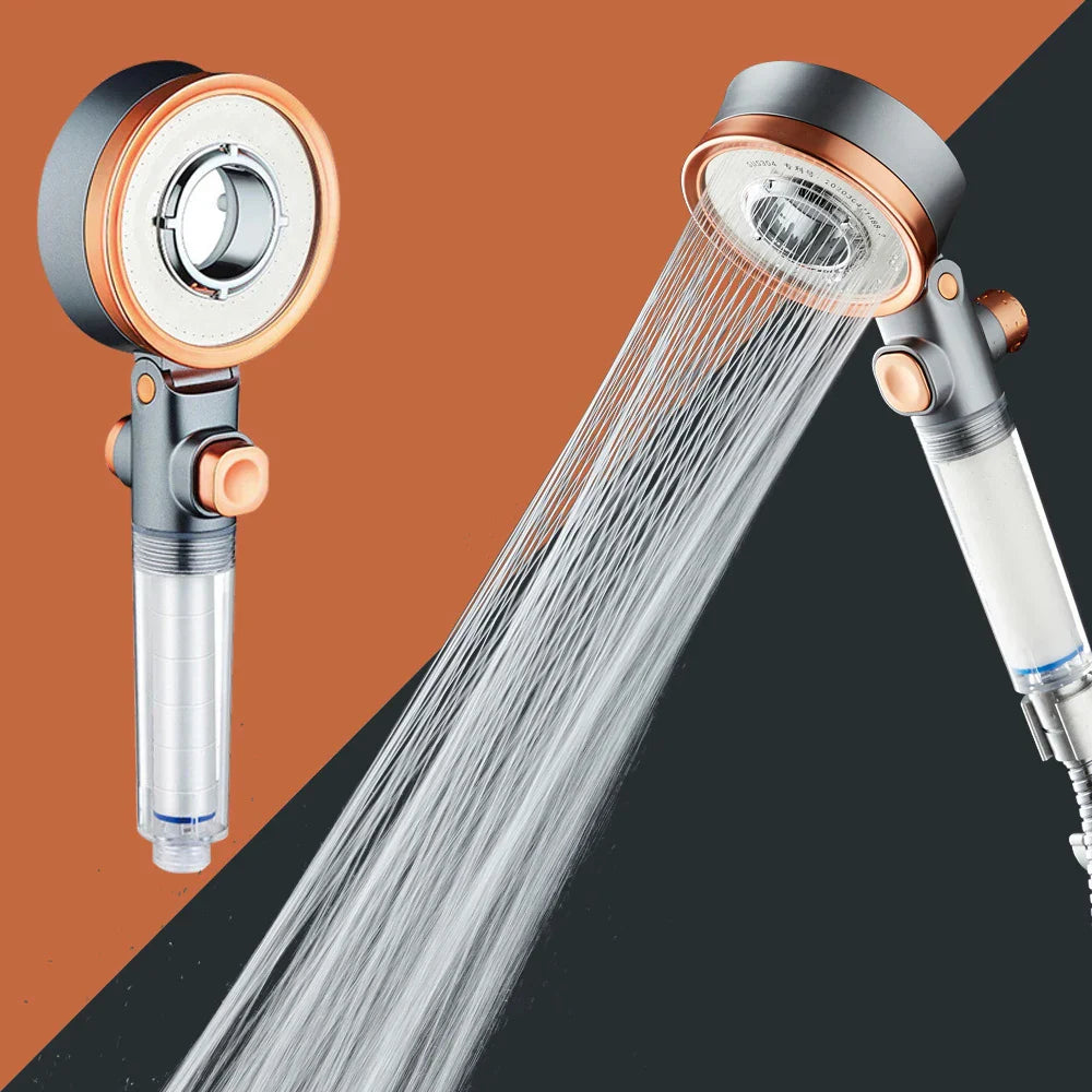 Decorbites™ Duschkopf mit doppelter Seite, 3 Strahlarten und wassersparender Filterung