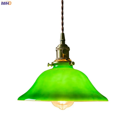 Decorbites™ Grüne Glas-LED-Hängeleuchte für Heimdekoration & Restaurant Vintage-Beleuchtung