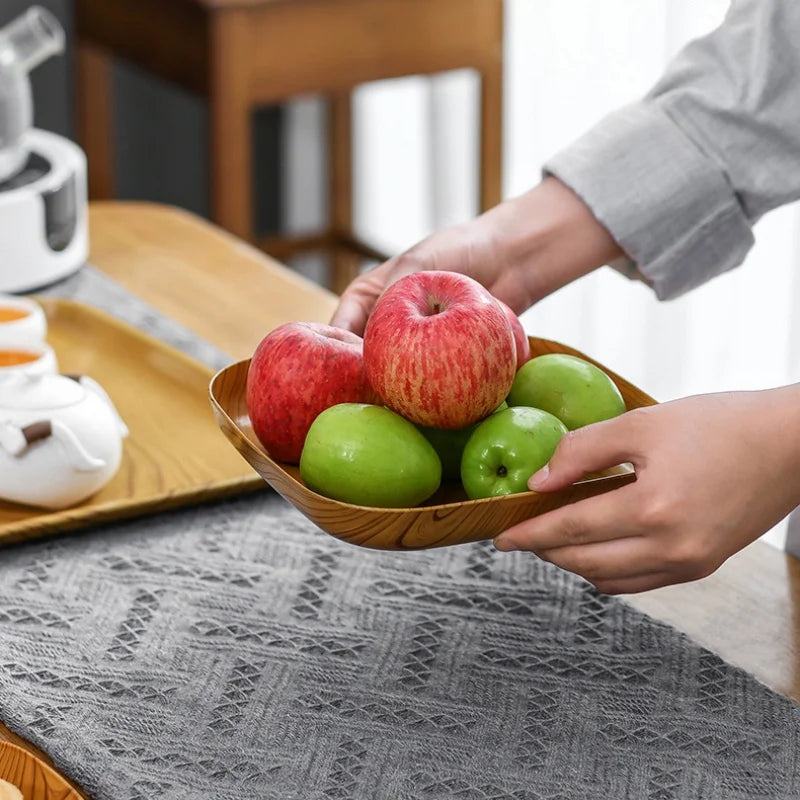 Decorbites™ Imitationsholz-Snackteller-Gerichtstablett für Sushi-Frühstück-getrocknete Früchte