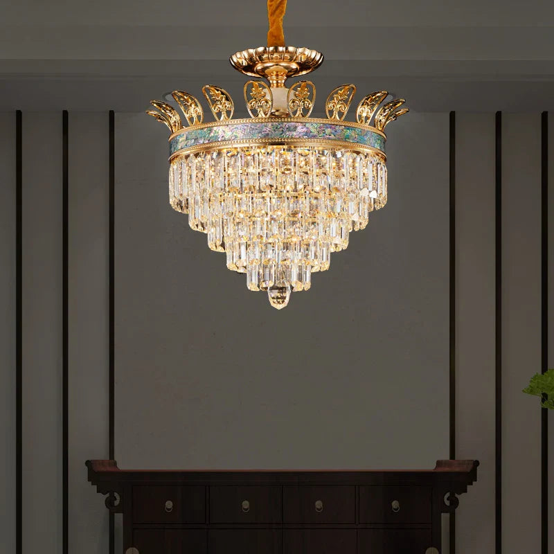 Decorbites™ Luxus-Kristall-Lüster: Elegante Kupfer Wohnzimmer Esszimmer Kerzenleuchte