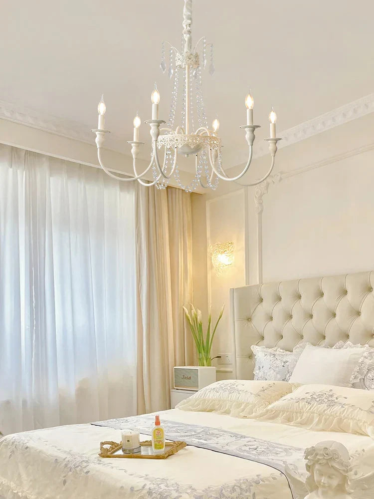 DecorBites™ French Light Luxury Living Room Chandelier American Atmosphere Candle Lamp