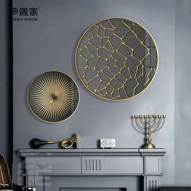 Decorbites™ Goldfolien-Abstraktes Dekoratives Gemälde für Luxus-Essbereiche