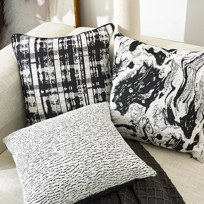 DecorBites™ Geometric Chenille Pillow Cover: Stylish Nordic Jacquard Cushion for Sofa