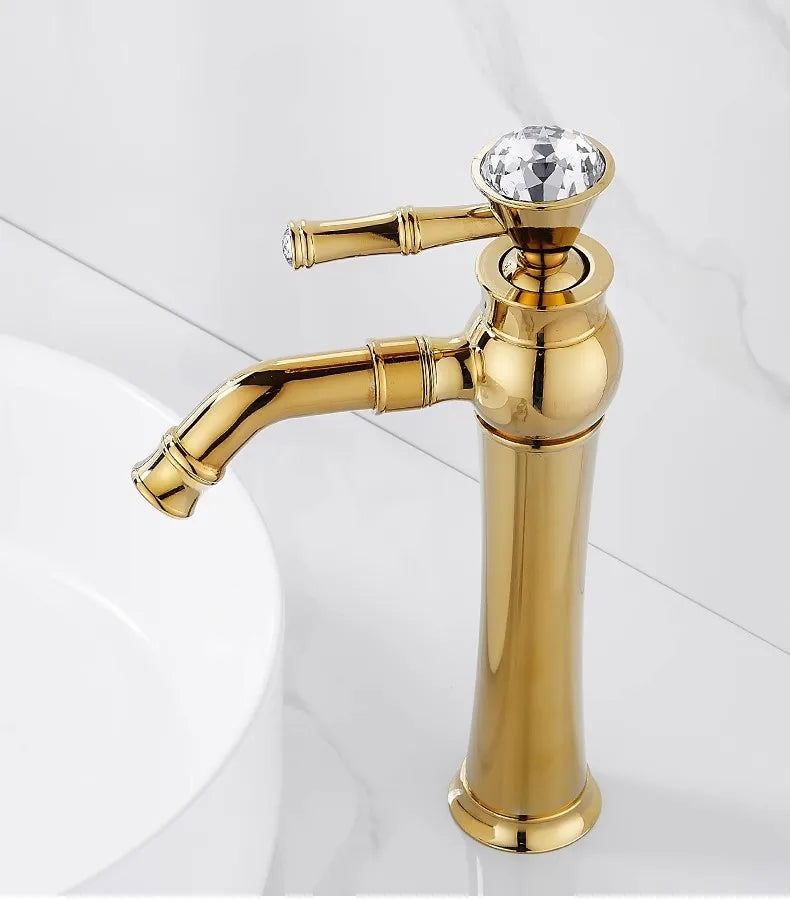 Gold Brass Basin Mixer