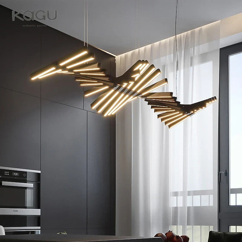 DecorBites™ LED Fishbone Pendant Chandelier for Modern Nordic Decor