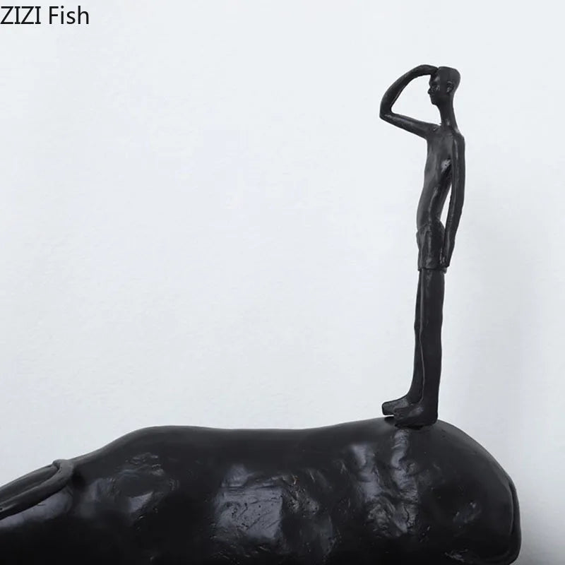 Decorbites™ Harleiter Hirtenjunge Harzfigur Skulptur für moderne Heimdekoration