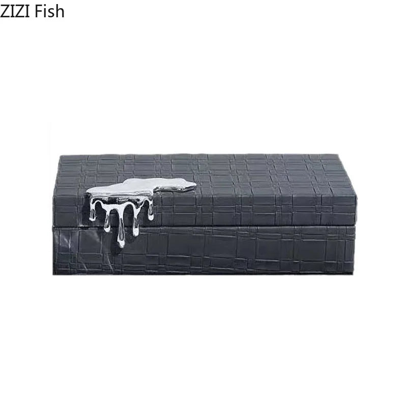 Decorbites™ Vergoldete Geflochtene Leder-Schmuckdose: Exquisites Aufbewahrungsgefäß für Kommode und Schreibtisch
