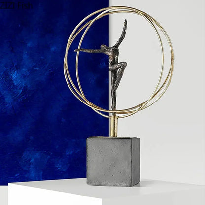 Decorbites™ Gymnastik-Figuren-Statue Harz-Skulptur Raumdekoration Abstrakte Athleten-Ästhetik