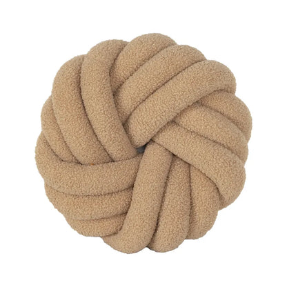DecorBites™ Knotted Ball Grey Throw Pillow for Bed Couch Living Room