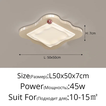 DecorBites™ Cream LED Ceiling Light for Bedroom & Living Room décor