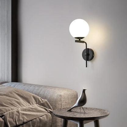 Decorbites™ Glas-Kugel-LED-Wandleuchte Moderne Wandlampe Nachttischleuchte Vintage-Loft Gold Schwarz