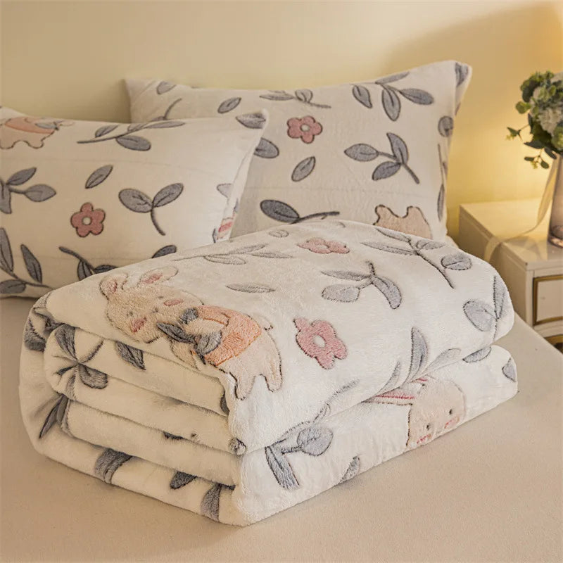 Decorbites™ Doppelseitige Karo-Fleece-Decke - Winteressentiell für das Schlafzimmer