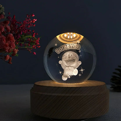 DecorBites™ Crystal Ball Music Box: Rotating Light Projection, Birthday & Valentine's Day Gift