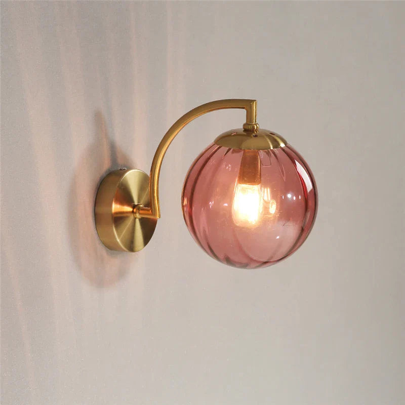 Decorbites™ Farbige Glasball-Wandlampe LED für Schlafzimmer Wohnzimmer Treppenbeleuchtung