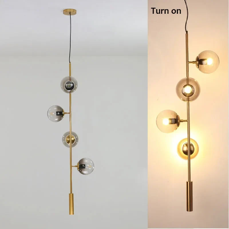 Decorbites™ Glas-Kugel-LED-Hängeleuchte Moderner Kronleuchter für die Wohnzimmerdekoration