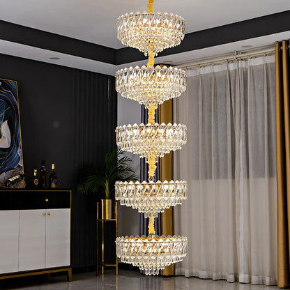 Decorbites™ Kristall-Duplex-Kronleuchter: Neues Lichtluxus Post-Modernes Hallenbeleuchtung für hohes Wohnzimmer