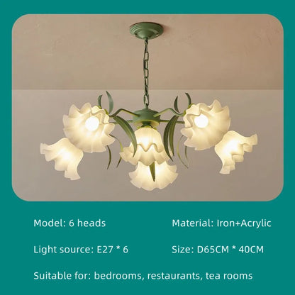 Decorbites™ Französisches Retro-LED-Blütenkronleuchter für Schlafzimmer, Restaurant, Wohnzimmer