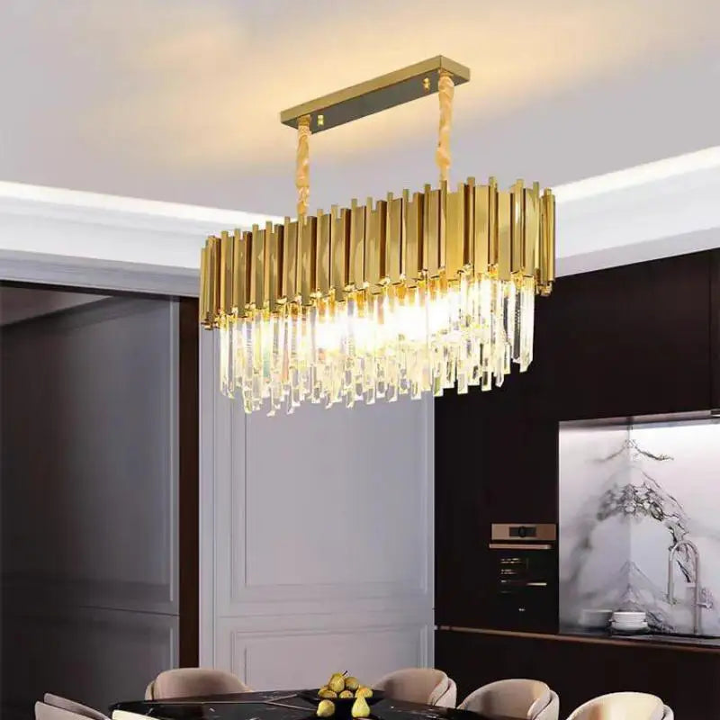 Decorbites™ Crystal-LED-Pendantleuchten: Luxuriöse Goldvergoldete Metall-Hängeleuchte für Wohnzimmer, Esszimmer, Schlafzimmer
