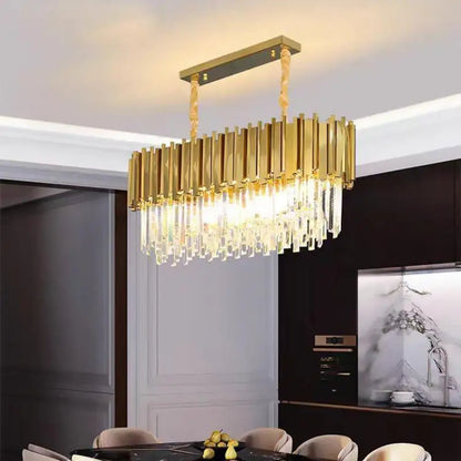 Decorbites™ Crystal-LED-Pendantleuchten: Luxuriöse Goldvergoldete Metall-Hängeleuchte für Wohnzimmer, Esszimmer, Schlafzimmer