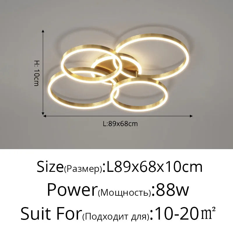 Round LED Foyer Chandelier