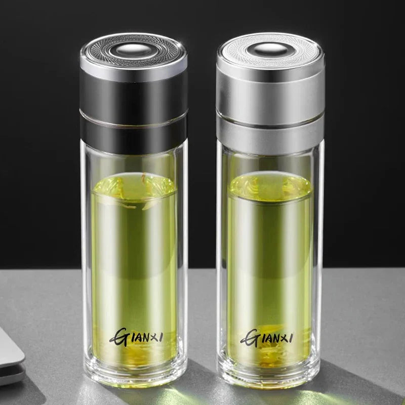 Decorbites™ Isolierglasbecher: Große Kapazität, Ein-Klick-Öffnungsdeckel, Hitzebeständige Doppelwand