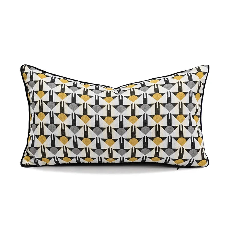 Decorbites™ Geometrisches Elefanten-Chenille-Kissenbezug, Weiches Franzen-Kissenbezug, Heimdekoration
