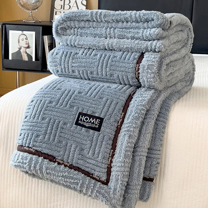 DecorBites™ Double-Layer Luxury Coral Fleece Winter Blanket