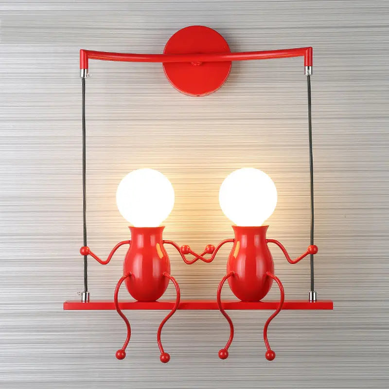 DecorBites™ Little Man LED Wall Light: Modern, Simple, Creative Design for Children's Bedroom