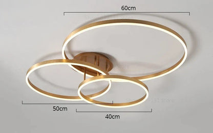 Decorbites™ Goldene LED-Deckenleuchte mit Acryl-Lampenschirm für kreative Wohnzimmerarmaturen