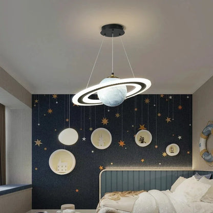 Decorbites™ Acryl-Planet-LED-Kronleuchter Erdenball-Dekoration Sternanhängerleuchte