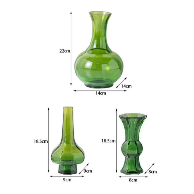 Decorbites™ Grünes Glas Geometrie Vase Hydroponik Terrarium Heimdekoration Zubehör