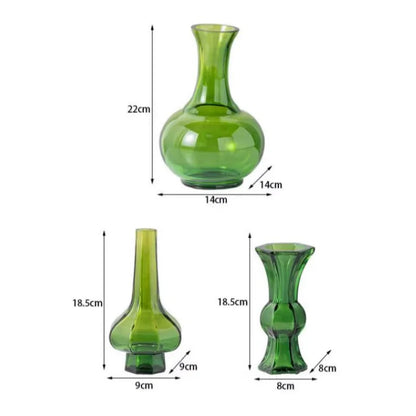 Decorbites™ Grünes Glas Geometrie Vase Hydroponik Terrarium Heimdekoration Zubehör