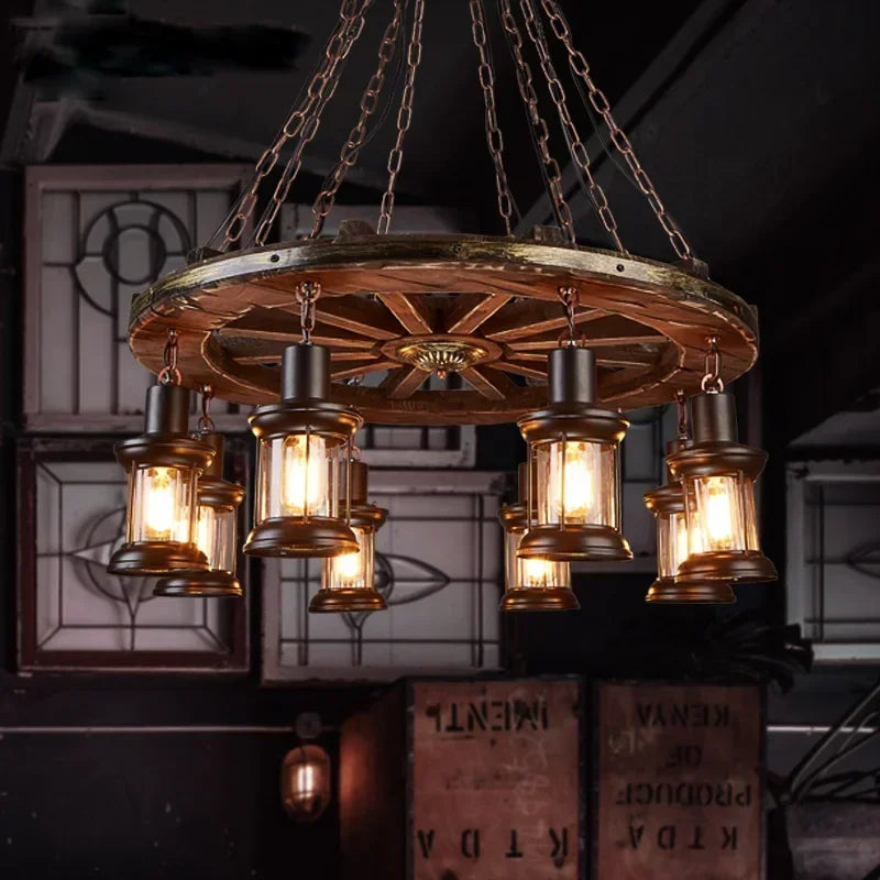 Decorbites™ Eisenrad-LED-Hängeleuchten – Industrielle metallische Glanz-Hängelampen