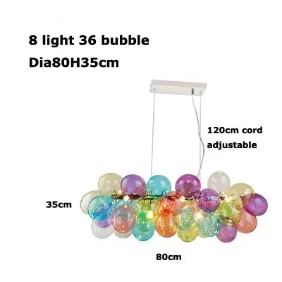 Decorbites™ Glas-Blase-Kronleuchter-Hängeleuchte für Wohnzimmer & Schlafzimmer