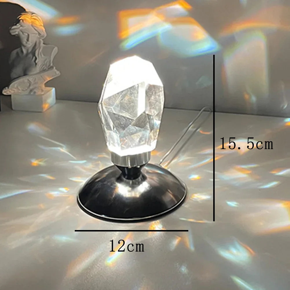 DecorBites™ Crystal Diamond Table Lamp for Luxury Home Decor & Night Lighting
