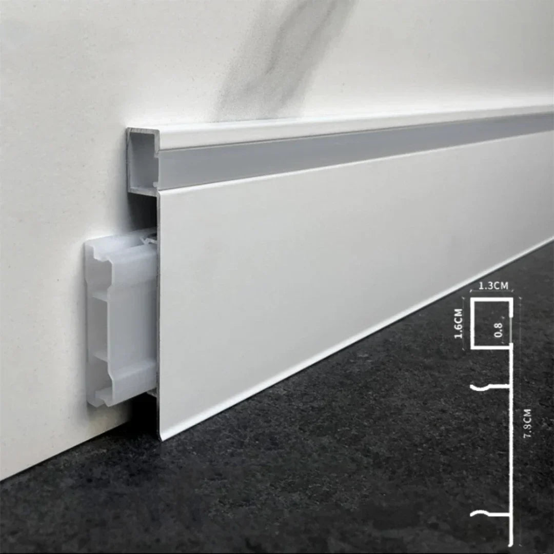 Decorbites™ LED Aluminium-Profil Sockelleiste 1M/2M Lineares Leuchtensystem für Oberflächenmontage an Sockelleisten