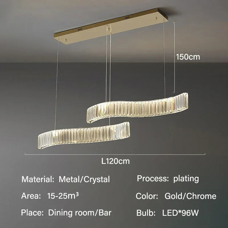 Decorbites™ Kristall-LED-Deckenleuchter für elegante Esszimmer-Dekoration