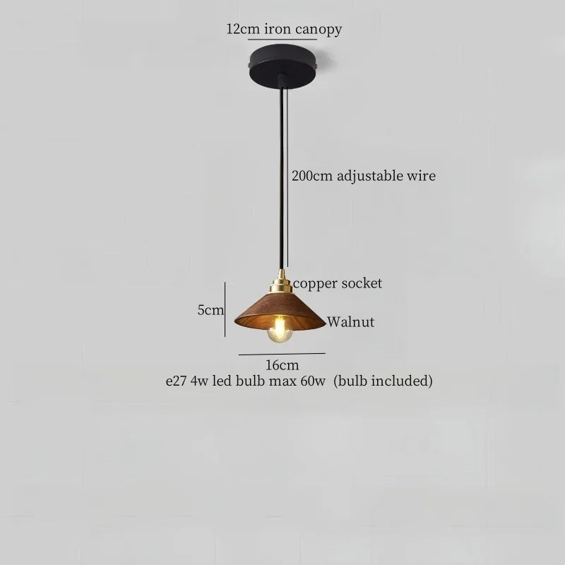 Vintage Wood Pendant Light