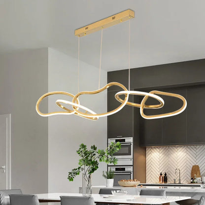 Decorbites™ Gold LED Ring-Deckenleuchter: Moderner Luxus für Bar, Hotel, Schlafzimmer & Restaurant