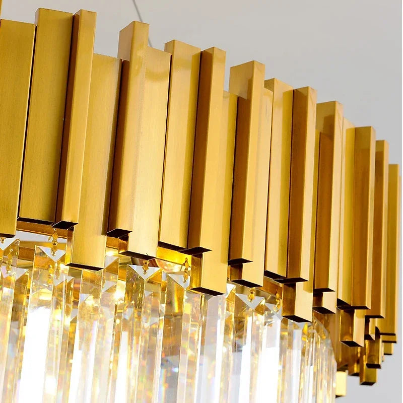 Decorbites™ Goldener Kristall-Leuchter LED-Deckenleuchte für Wohnzimmer & Lobby