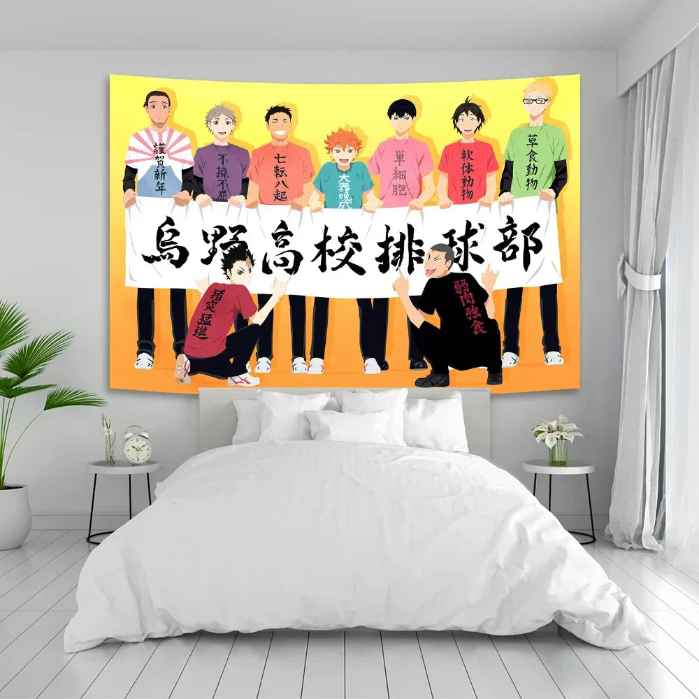 DecorBites™ Haikyuu Anime Poster Tapestry Room Canvas | Aesthetic Wall Decor Art