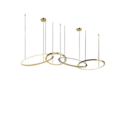 DecorBites™ Gold Stainless Steel Silicone Pendant Lamp - Modern Round LED Lustre