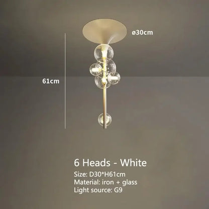 Decorbites™ LED-Blase-Leuchter aus klarem Glas-Kugeln als Hängeleuchte für Esszimmer & Bar