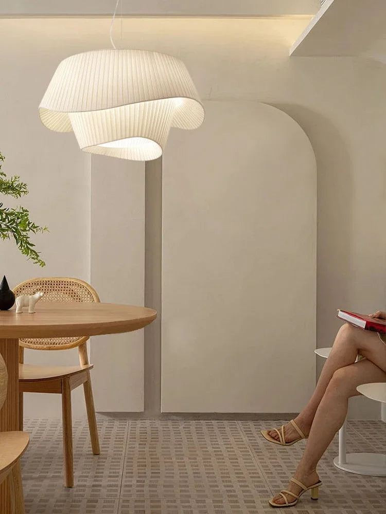 Decorbites™ Design-LED-Stoff-Pendantleuchte für Schlafzimmer, Heimdekoration, hängende Kronleuchter