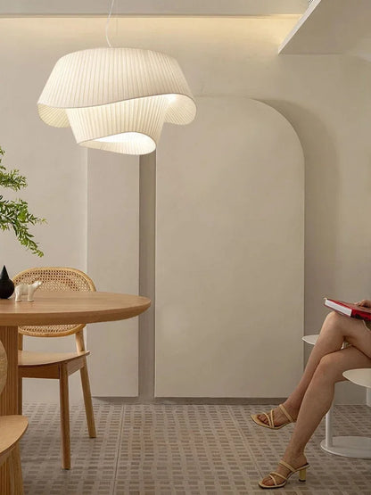 Decorbites™ Design-LED-Stoff-Pendantleuchte für Schlafzimmer, Heimdekoration, hängende Kronleuchter